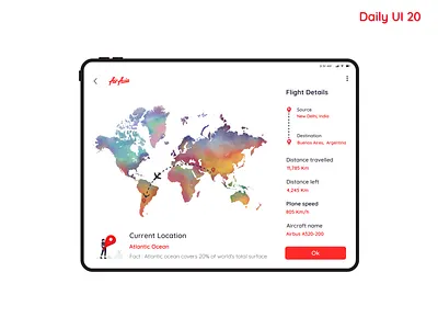 Daily UI #020 - Location Tracker air asia airasia canva design daily ui 20 daily ui challenge dailyui20 daliyuichallenge flight tracker flighttracking google maps graphic design location tracker location tracker ui location ui locationtracker ui