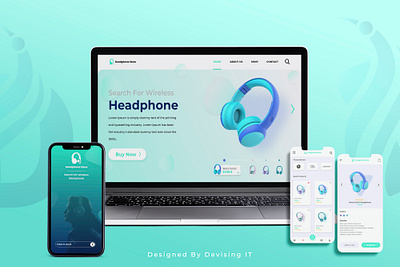 E-Commerce Apps & Web UI Design | Headphone Store apps design apps interface design branding e commerce design graphic design ui ui design ux design website design