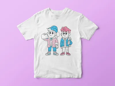 Summer T-shirt character illustration skwirrol
