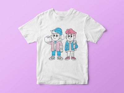 Summer T-shirt character illustration skwirrol