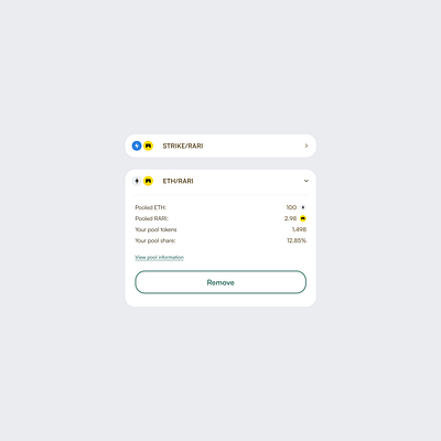 My Liquidity -UI Component (DeFi) app branding crypto defi design illustration logo minimal ui ux vector web