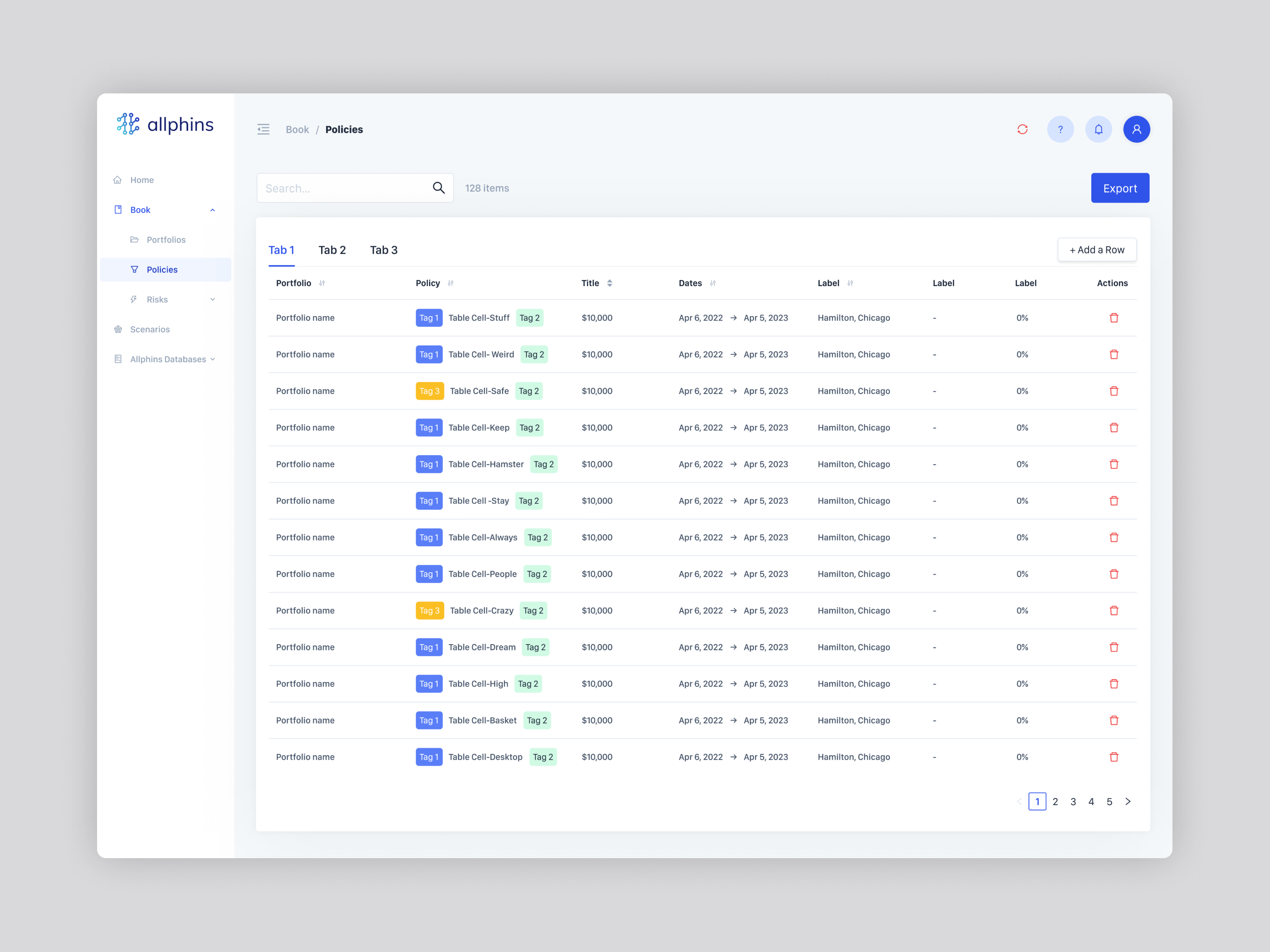 ALLPHINS - Databases by Anne-Camille Hamelin on Dribbble