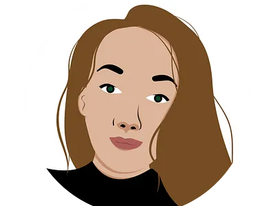 Self-portrait girl graphic design illustration nice self portrait vector