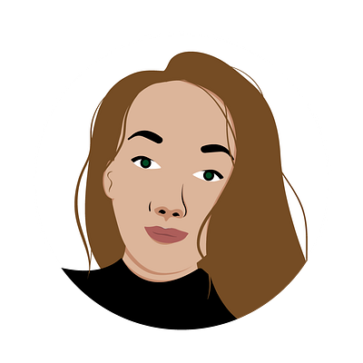 Self-portrait girl graphic design illustration nice self portrait vector