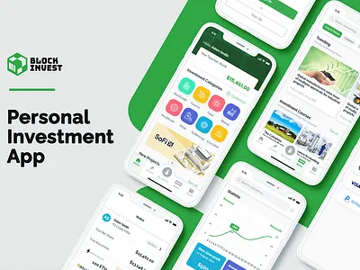Block Invest App app app design ios ui