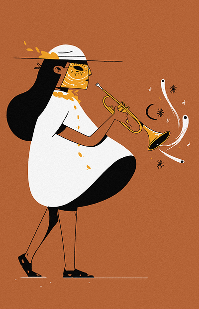 La mixanteña character design cholula illustration jazz mexico music trumpet