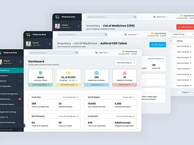 Pharmacy Management Application dashboard pharmacy pharmacy management ui design web application