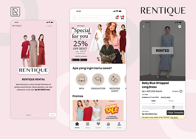 Rentique Remake App app mobile app prototype ui