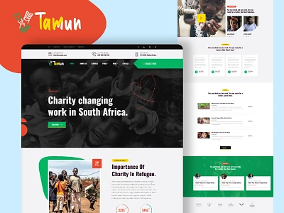 Tamun - Fundraising Web Design causes charity charity hub design donate donations foundation fundraising logo modern ngo non profit non profit nonprofit organization portfolio social ui ux volunteer