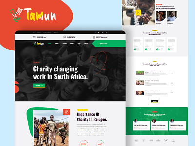 Tamun - Fundraising Web Design causes charity charity hub design donate donations foundation fundraising logo modern ngo non profit non profit nonprofit organization portfolio social ui ux volunteer