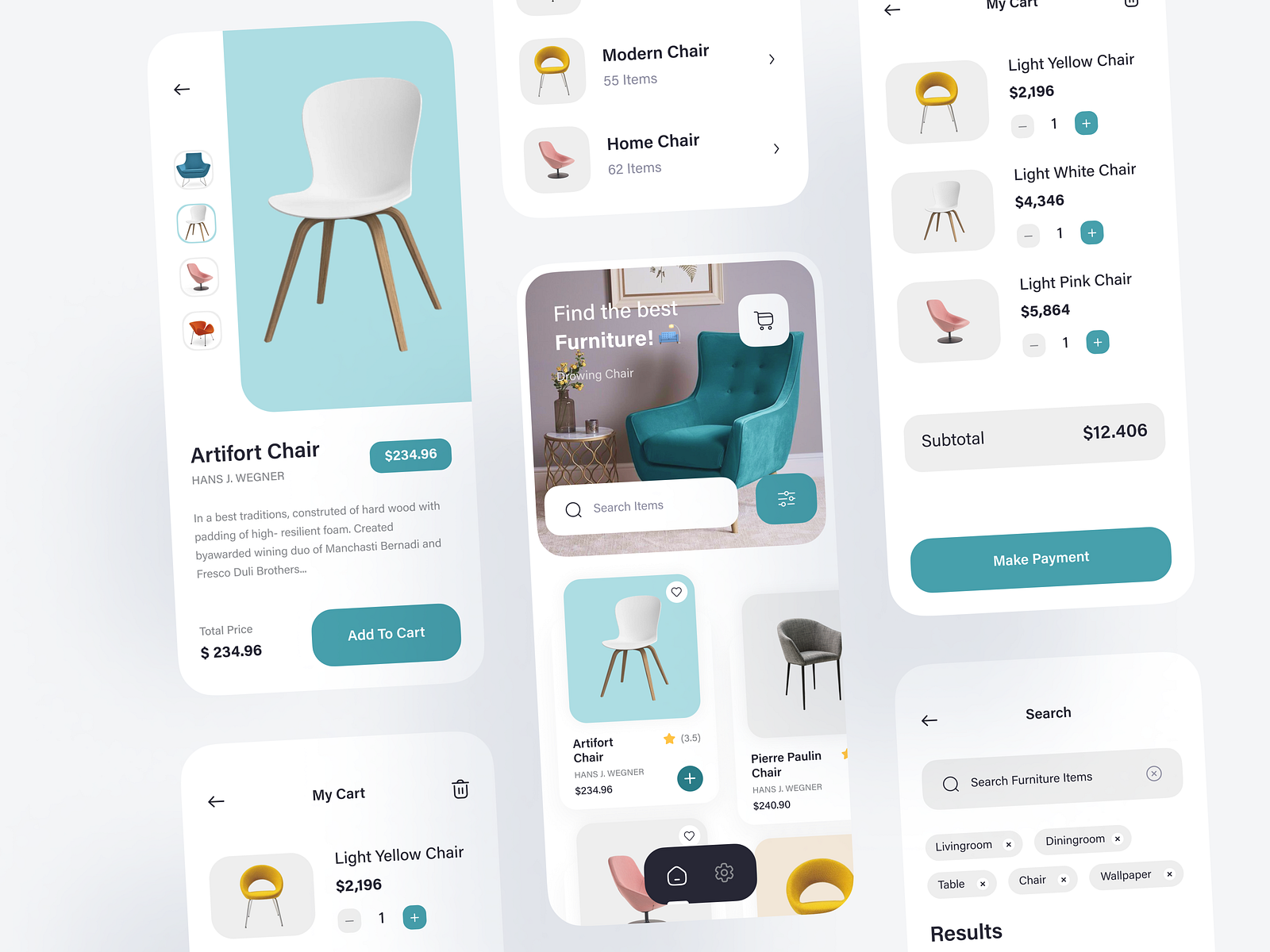Furniture Product Buying App Design by Finlay on Dribbble