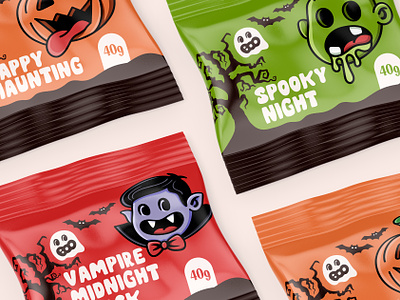 Boo - Halloween Candy animation brand branding candy children creative design designer food gif graphiste halloween identity illustration illustrator kawaii logo logotype motion design sweets