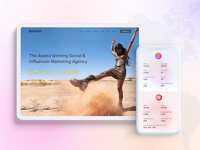 Komodo - Website Ui header influencer ui ux website website design