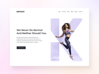 Komodo - Header Exploration design header home page minimal ui ux