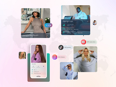 Komodo - Influencer elements design elements influencer profile ui ux