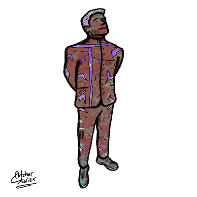 Suit 1 art artcherstories artist design fashion illustration logo