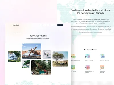 Komodo - Inner page inner page inside page travel activation ui ux website design