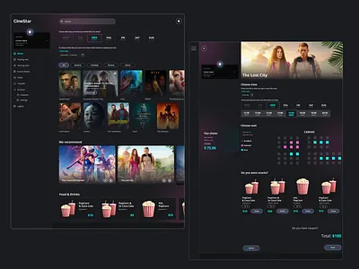 Cinema Web site case study cinema movie responsive web ticket ui ux web website