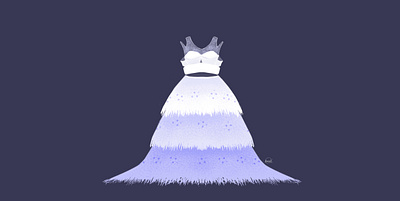 Icy blue wedding gown