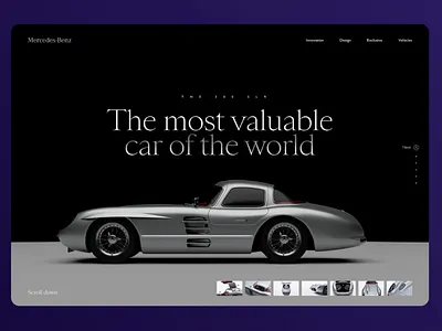 Mercedes-Benz retro car animation branding car design e commerce landing mercedes motion motion graphics product design typography ui web design