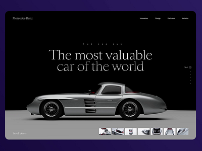Mercedes-Benz retro car animation branding car design e commerce landing mercedes motion motion graphics product design typography ui web design