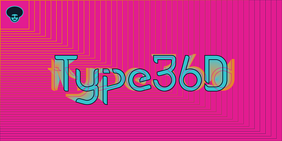 Type36D Typeface 36daysoftype design font graphic design synthwave type typeface vector