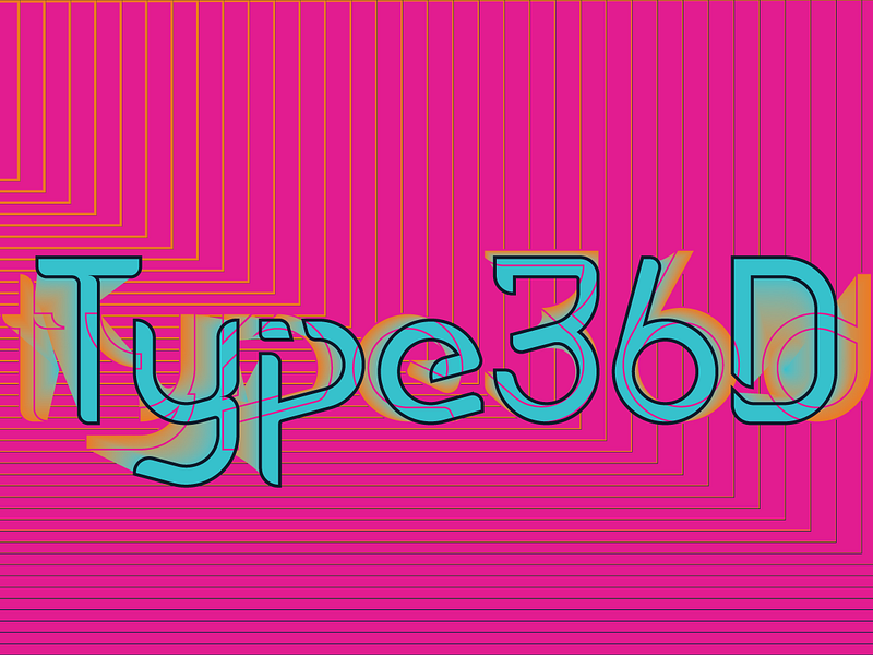 Type36D Typeface 36daysoftype design font graphic design synthwave type typeface vector