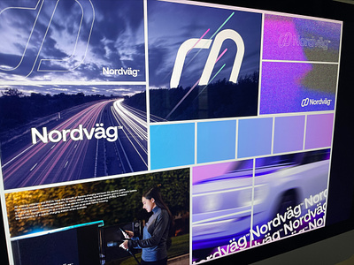 Nordväg brand board brand board brand guide branding design gradient illustration logo logo design logodesign modern technology ui web design website