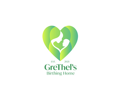 GreThel's Birthing Home Logo branding design illustration logo typography vector