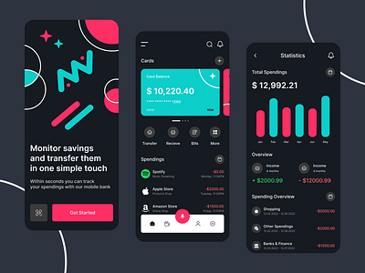 Finance App UI app app ui bank banking banking app clean clean ui design finance finance app financial mobile mobile app ui uidesign uiux user experience user interface ux uxdesign