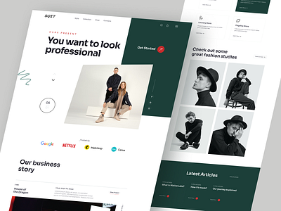 Fashion Website: Landing Page fashion landing page new design product design trendy design uihut uiux design web design web template website website design