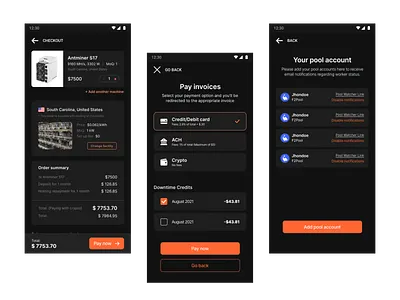 Compass App aplication app crypto design ui ux