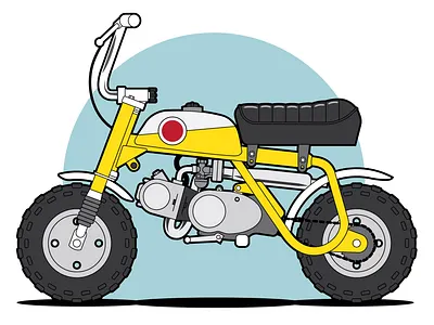 Honda Z50 illustration motorcycle