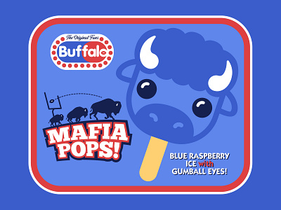 "Mafia Pops" for 26Shirts 716 bills bills mafia bison buffalo buffalove design football ice cream illustration josh allen logo national football league new york nfl sports sticker mule summer vector wny