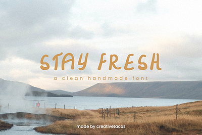 Stay Fresh Handmade Font 3d animation branding clean colorful creative design font graphic design illustration logo modern motion graphics ui