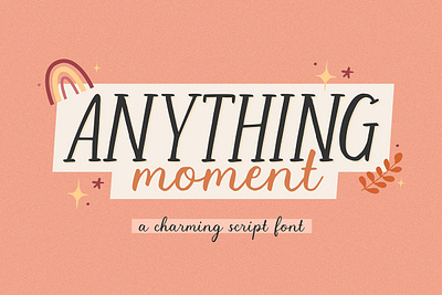 Anything Moment Script Font 3d animation branding clean colorful creative design font graphic design illustration logo modern motion graphics ui