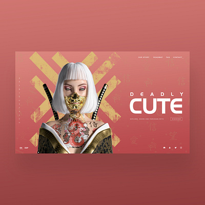 Deadly Cute Web Ui Design blockchain crypto design digital art graphic design nft nft art photography ui ui design ux ux design web design