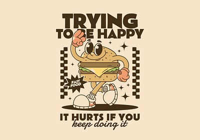 Trying to be happy, it's hurts if you keep doing it! adipra studio