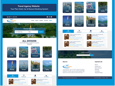 Travel Agency Website UI Design booking ui travel agency ui ui ui ux website design