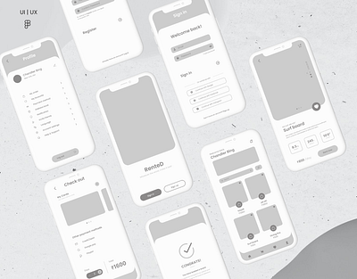 Ecommerce Mobile Application Wireframe appdesign ecommerce figma interaction design mobile app ui ui design uiux uiux design user interface wireframe