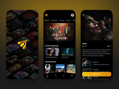 Movie Streaming App Design app design figma figma design movie streaming app ott platform design ui ui design uiux uiux designer user experience user interface ux ux design visual identity