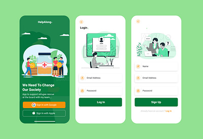 HelpAlong App Design app branding design graphic design logo typography ui ux