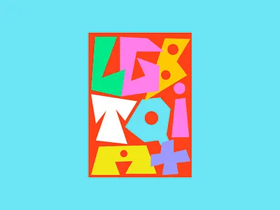 LGBTQIA+ art bold colorful colorido cool design diseño de poster flat illustration lettering lgbtqia logo poster poster design pride proud typography