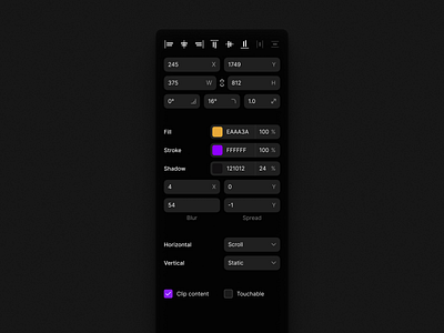 Principle Design Panel animation dark editor figma macos native panel principle software system ui