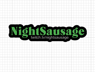 NightSausage decal graphic design logo stickers twitch