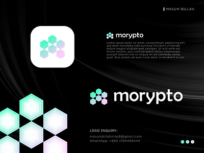 blockchain technology logo and brand identity design - branding block blockchain blockchain technology brand identity branding cryptocurrency design digital currency graphic design icon illustration letter m block logo logo logo design minimal minimalist mlogo typography ui vector