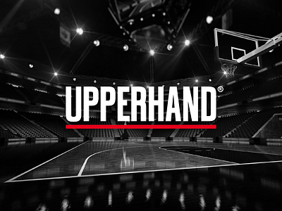 Upperhand Logo article basketball brand branding canada clean compact design logo logomark magazine news red sport sports team typography upper hand upperhand wordmark