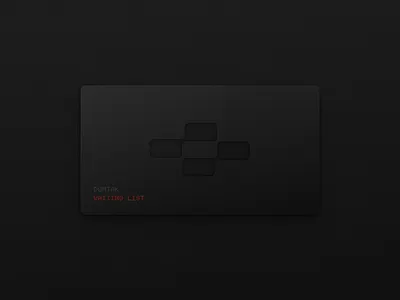 Domtak — Waitlister Card audio beta brand card dark mode domtak music skeuomorphism waitlist wave