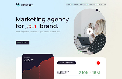 WINSPOT Digital Marketing Website advertising branding creative agency design design service design studio design team digital marketing figma freelance landing page marketing mockup portfolio ui ux website website design