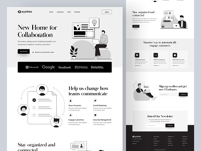 Collaboration Website Landing Page Template agency collaborate collaboration collaboration tools cpdesign illustration landing page landing page ui minimal team trending ui ux webdesign website